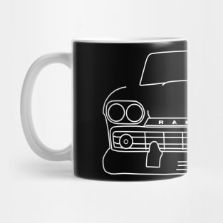 1959 AMC Rambler classic car white outline graphic Mug